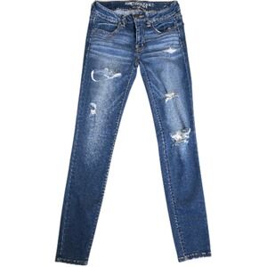 American Eagle Outfitters Super Stretch Distressed Jegging Jeans Sz 2 24x28